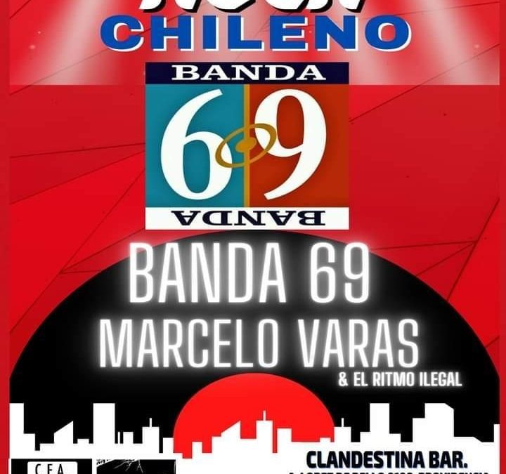 Marcelo Varas & El Ritmo ilegal. Junto a Banda 69 en vivo este sábado en Clandestina Bar de Barrio Bellavista.